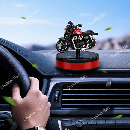 Car Dashboard Bike Style Solar Perfume And Showpiece