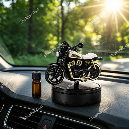Car Dashboard Bike Style Solar Perfume And Showpiece