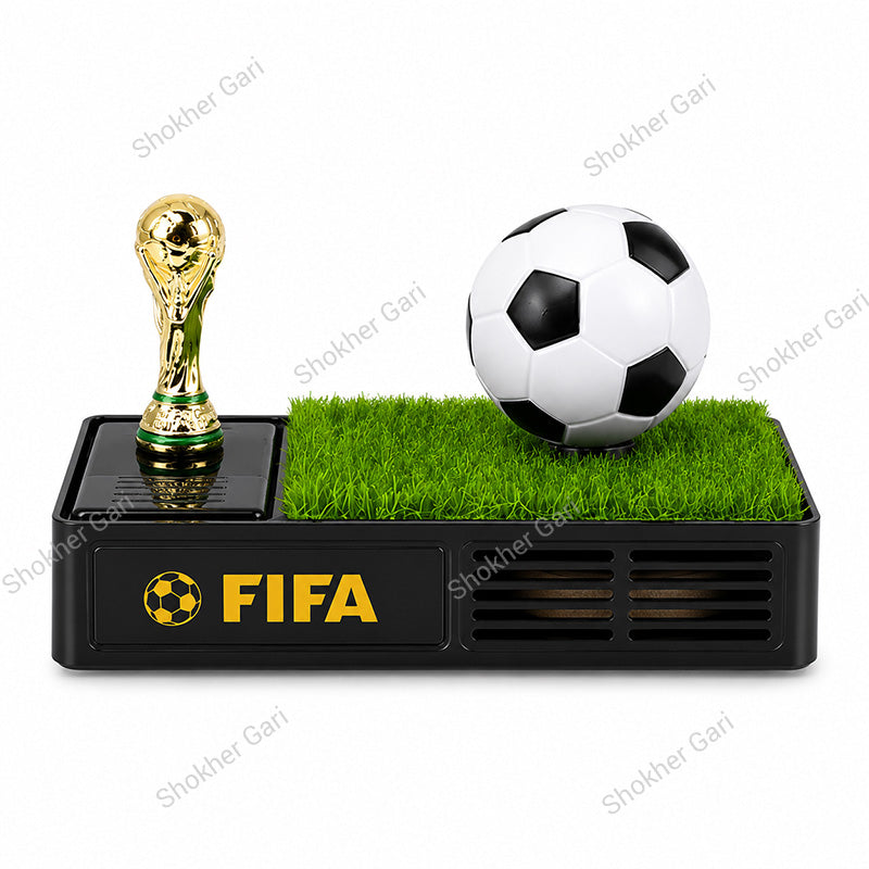 Car Football Solar  Dashboard Showpiece With Rotating Ball & Air Freshener
