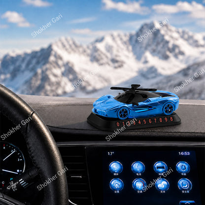 Car Dashboard Car Style Solar Perfume Showpiece parking number