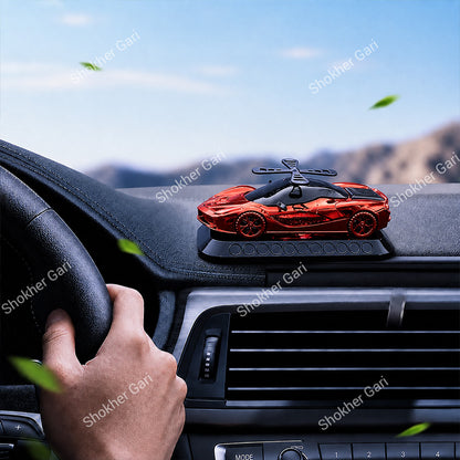 Car Dashboard Car Style Solar Perfume Showpiece parking number