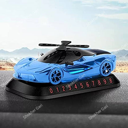 Car Dashboard Car Style Solar Perfume Showpiece parking number