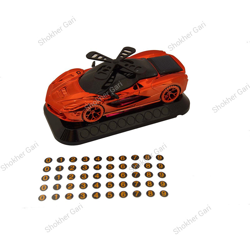 Car Dashboard Car Style Solar Perfume Showpiece parking number