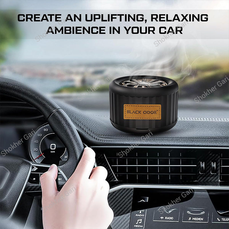 Car Lucky Wheel Black ODOR Car Air Freshener - Essential Oil Perfume