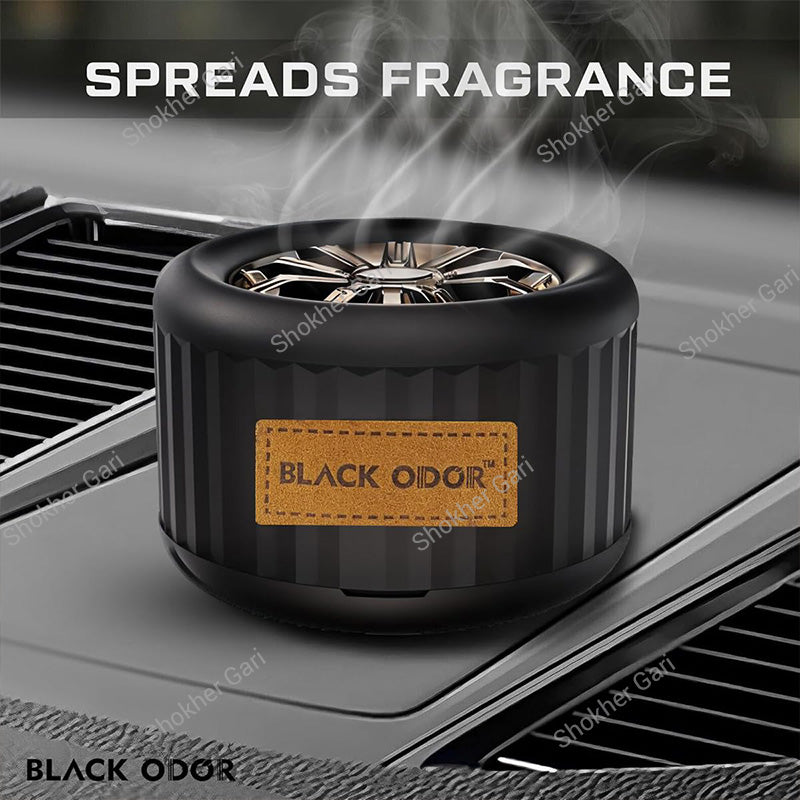 Car Lucky Wheel Black ODOR Car Air Freshener - Essential Oil Perfume