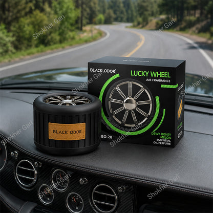 Car Lucky Wheel Black ODOR Car Air Freshener - Essential Oil Perfume