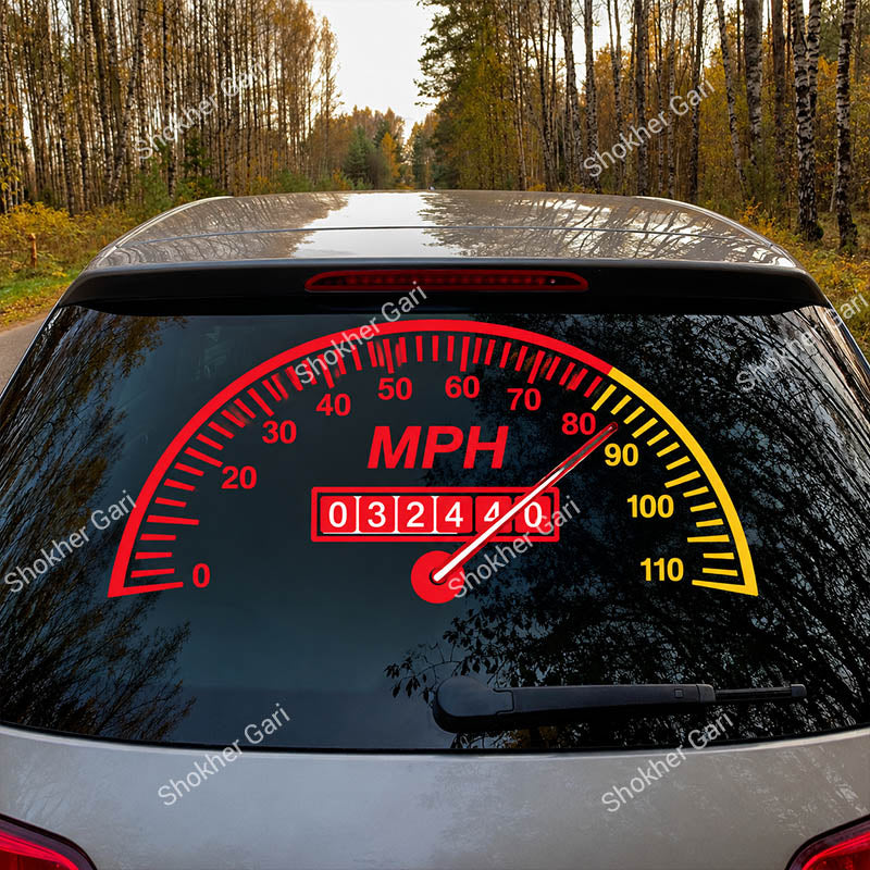 Car Back Glass Meter Sticker