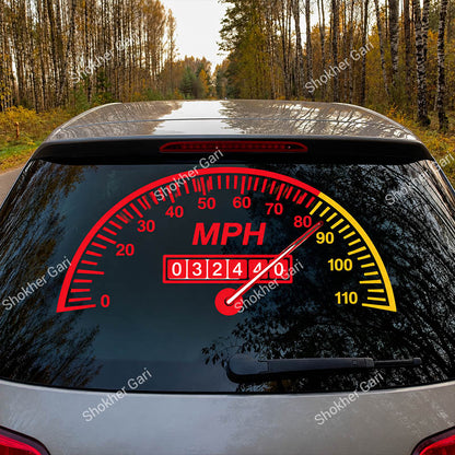 Car Back Glass Meter Sticker