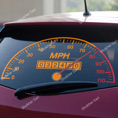 Car Back Glass Meter Sticker