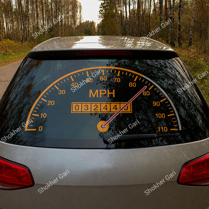 Car Back Glass Meter Sticker