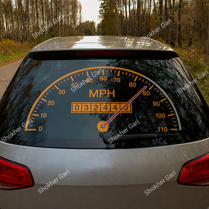 Car Back Glass Meter Sticker