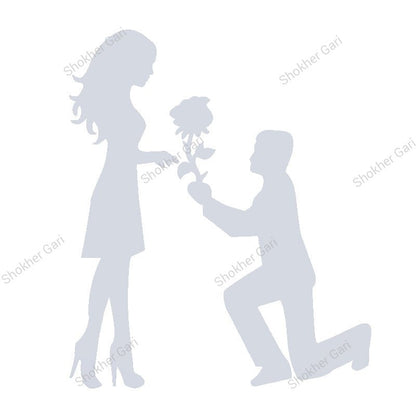 Car Back Glass Proposal Theme Couple Sticker