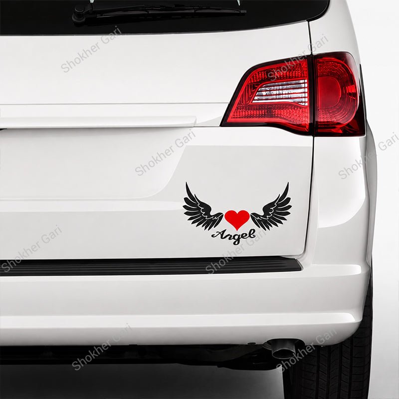 Car Angel Heart And Wing Car Stickers