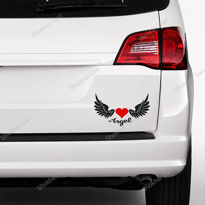 Car Angel Heart And Wing Car Stickers