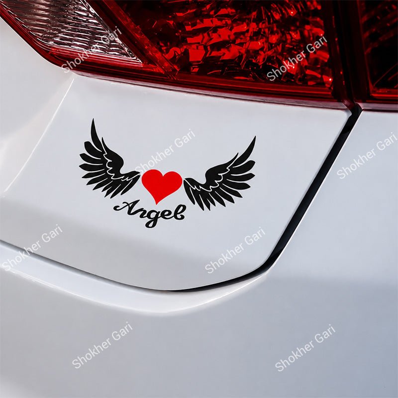 Car Angel Heart And Wing Car Stickers