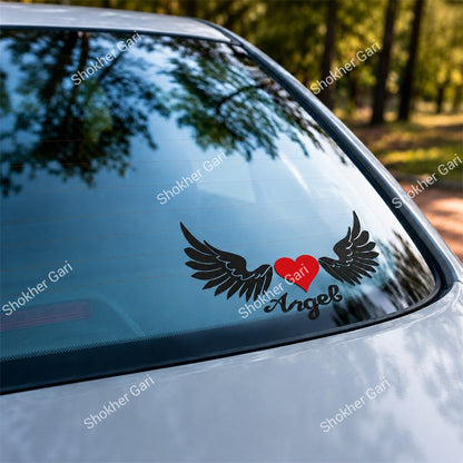 Car Angel Heart And Wing Car Stickers