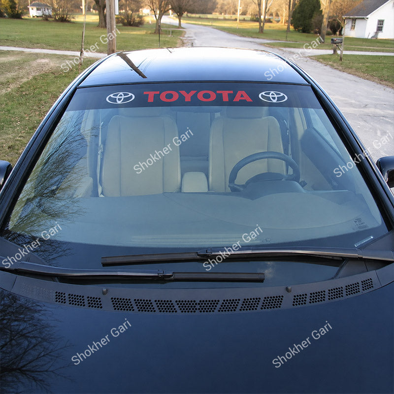Car Front Glass Toyota Logo Stickers