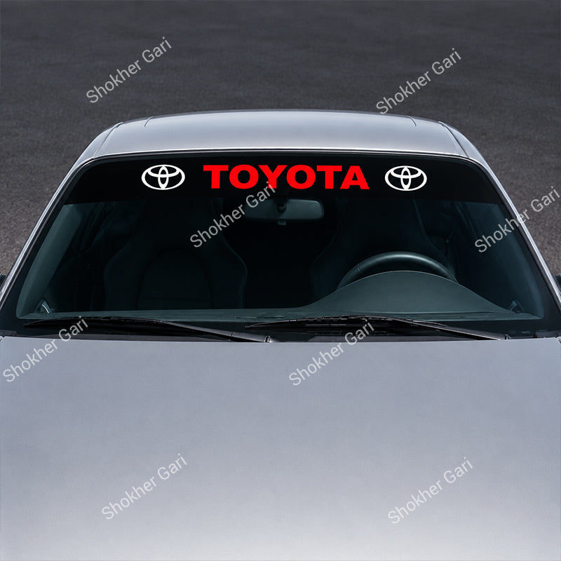 Car Front Glass Toyota Logo Stickers