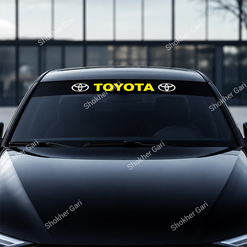 Car Front Glass Toyota Logo Stickers