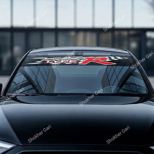 Car Front Glass Text Logo Stickers