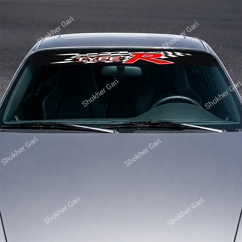 Car Front Glass Text Logo Stickers