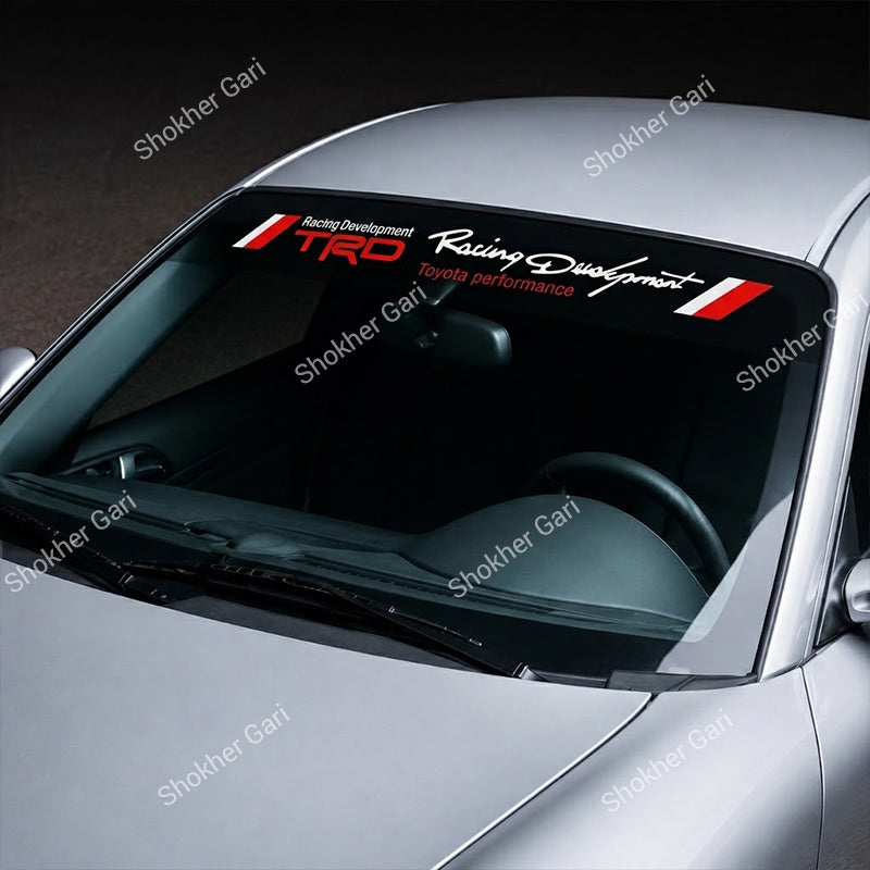 Car Front Glass Text Logo Stickers