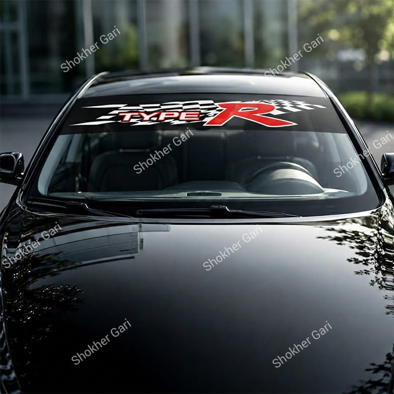 Car Front Glass Text Logo Stickers