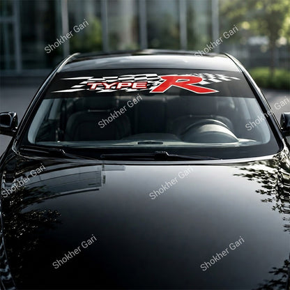 Car Front Glass Text Logo Stickers