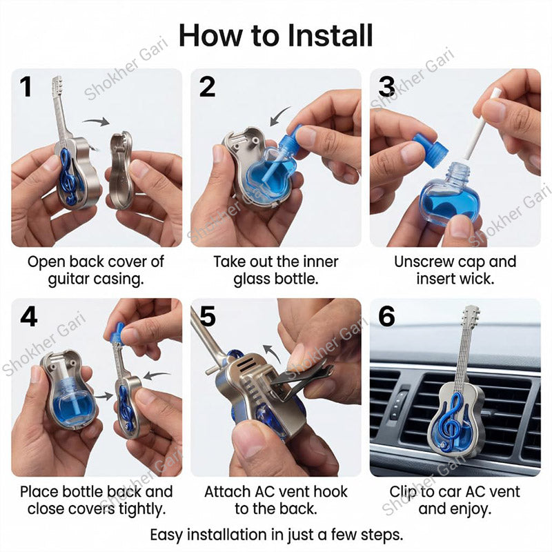 Car Guitar Perfume Ac  Freshener Long Lasting Fragrance