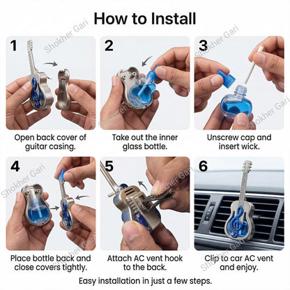 Car Guitar Perfume Ac  Freshener Long Lasting Fragrance