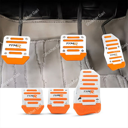 Car Pedal Non-slip  Strip Thickened Alloy Wear-resistant Throttle Brake Clutch Pedal Cover,