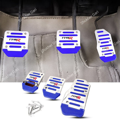 Car Pedal Non-slip  Strip Thickened Alloy Wear-resistant Throttle Brake Clutch Pedal Cover,