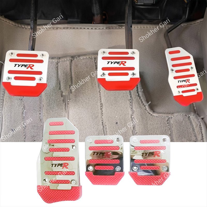 Car Pedal Non-slip  Strip Thickened Alloy Wear-resistant Throttle Brake Clutch Pedal Cover,