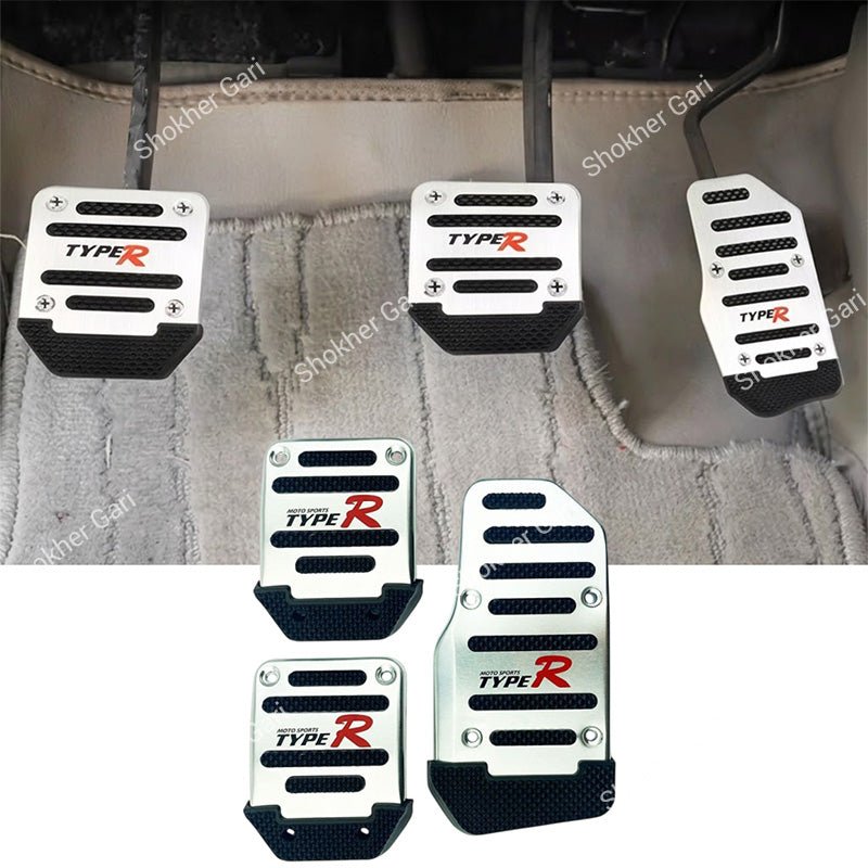 Car Pedal Non-slip  Strip Thickened Alloy Wear-resistant Throttle Brake Clutch Pedal Cover,
