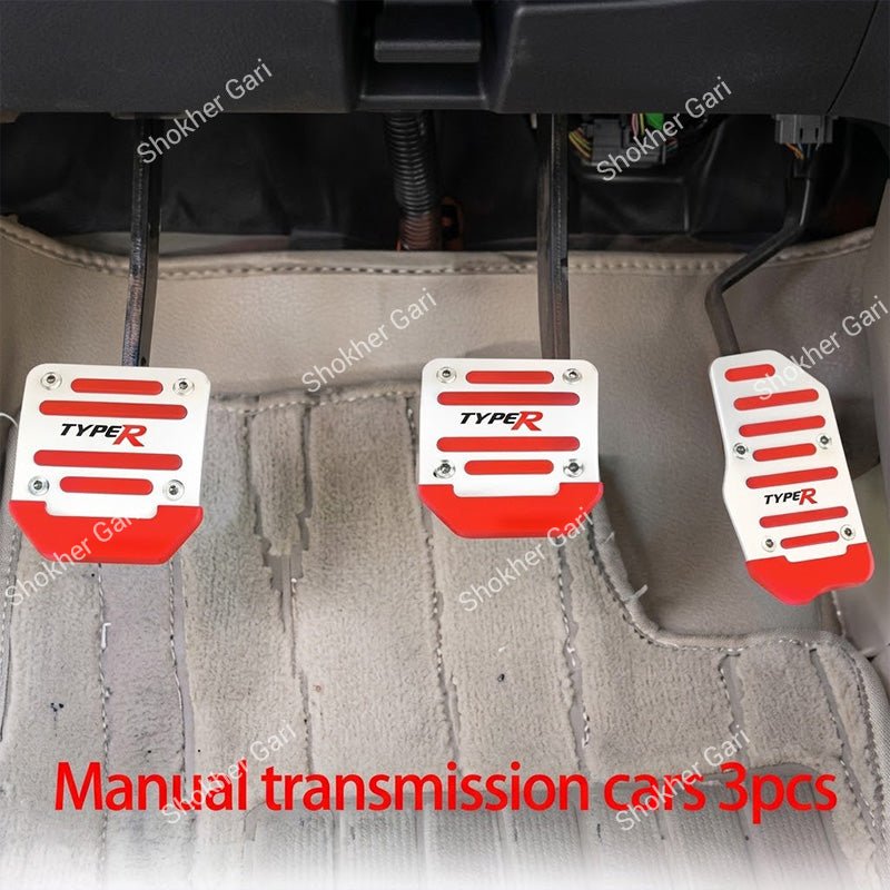 Car Pedal Non-slip  Strip Thickened Alloy Wear-resistant Throttle Brake Clutch Pedal Cover,