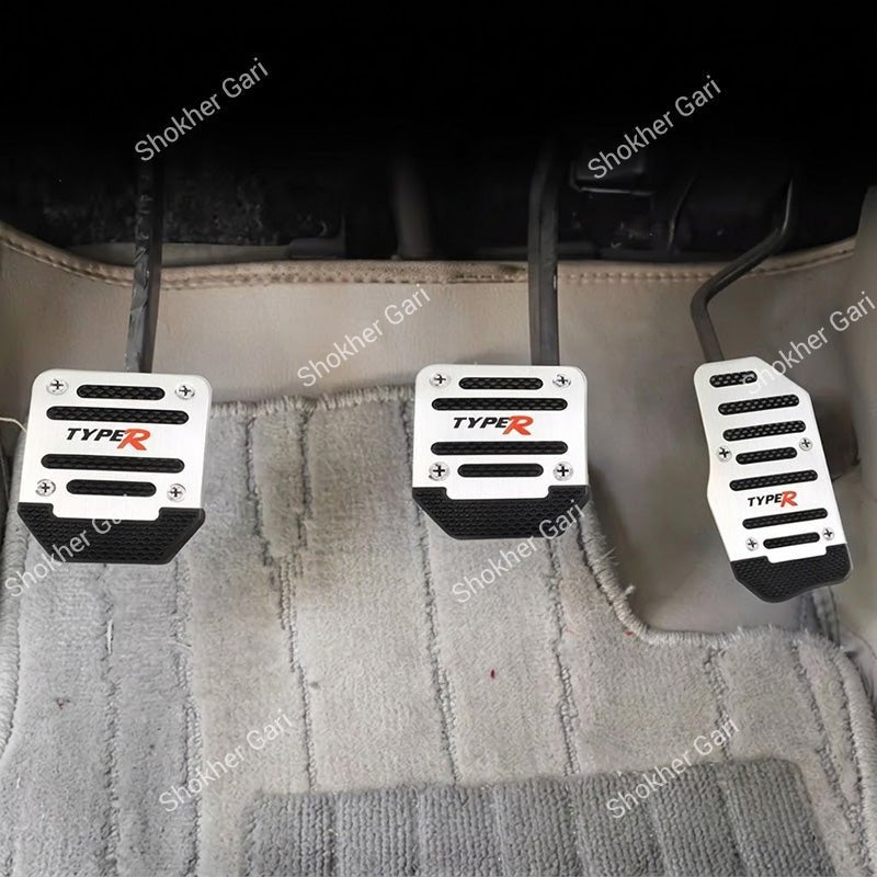 Car Pedal Non-slip  Strip Thickened Alloy Wear-resistant Throttle Brake Clutch Pedal Cover,