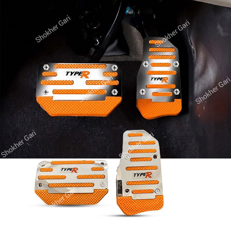 Car Pedal Non-slip  Strip Thickened Alloy Wear-resistant Throttle Brake Clutch Pedal Cover,