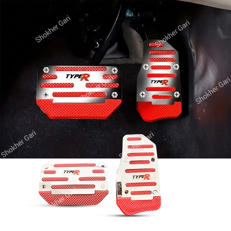 Car Pedal Non-slip  Strip Thickened Alloy Wear-resistant Throttle Brake Clutch Pedal Cover,