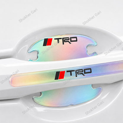 Car Door Handle Protective Sticker Multi Color Replective 8 Pcs