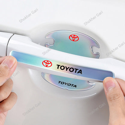 Car Door Handle Protective Sticker Multi Color Replective 8 Pcs