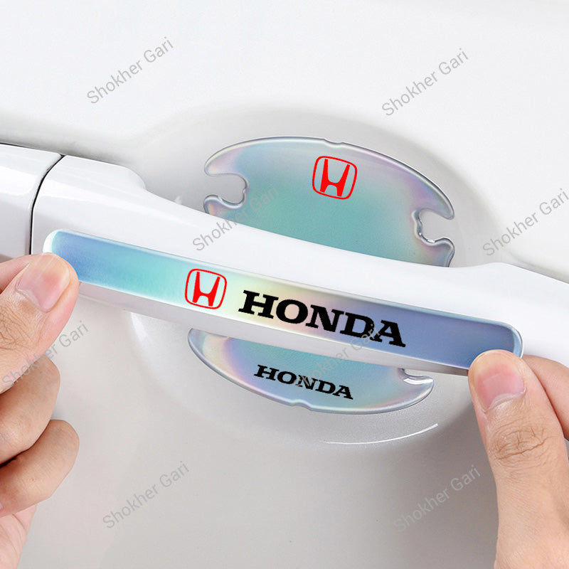 Car Door Handle Protective Sticker Multi Color Replective 8 Pcs