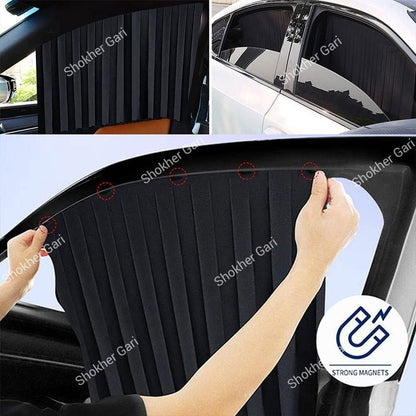 Car Magnetic Side Window Sunshade Curtains Set of 4