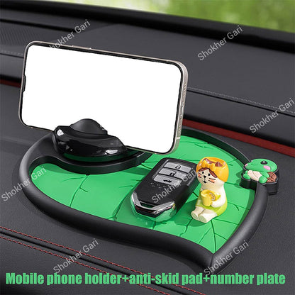 Car Anti Slip Mat Phone Holder Green Edition