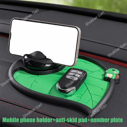Car Anti Slip Mat Phone Holder Green Edition