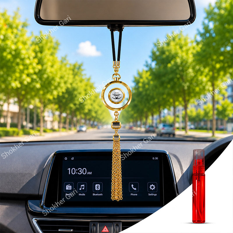 Toyota Logo Car Hanging Perfume with Metal Tassel
