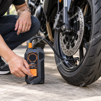 Car Jump Starter with Air Compressor, 10-in-1 Portable, 150PSI Tire Inflator.