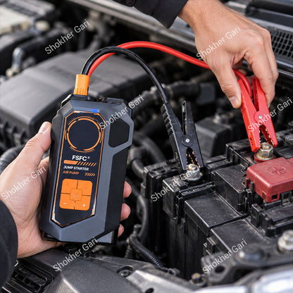 Car Jump Starter with Air Compressor, 10-in-1 Portable, 150PSI Tire Inflator.