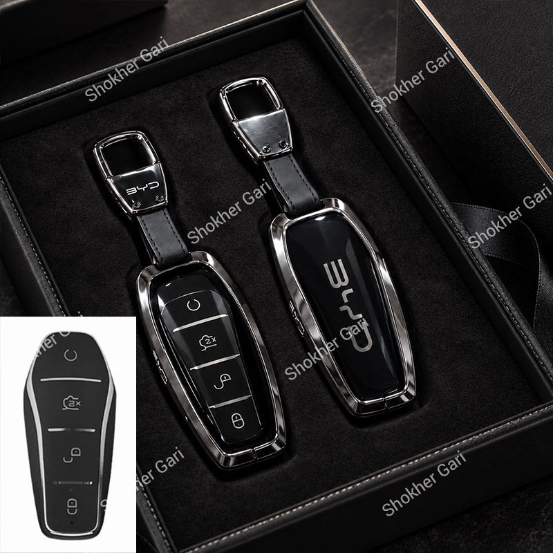 M/Y BYD Car Metal Remote Cover with keyring