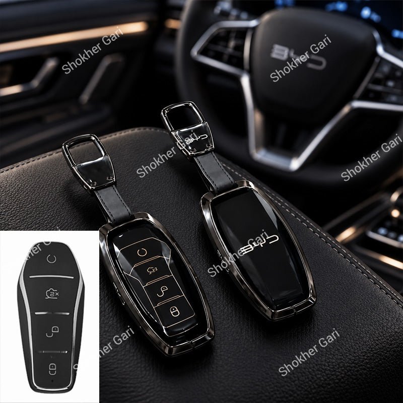 M/Y BYD Car Metal Remote Cover with keyring