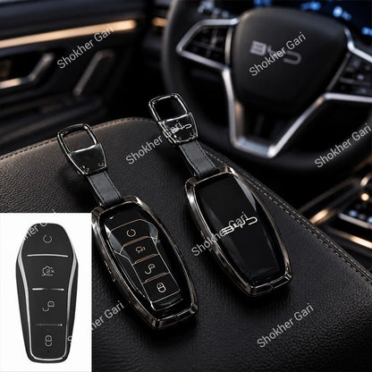 M/Y BYD Car Metal Remote Cover with keyring